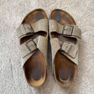 Womens Tan Suede Birkenstocks - Size 8